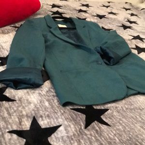 Teal/green jersey blazer